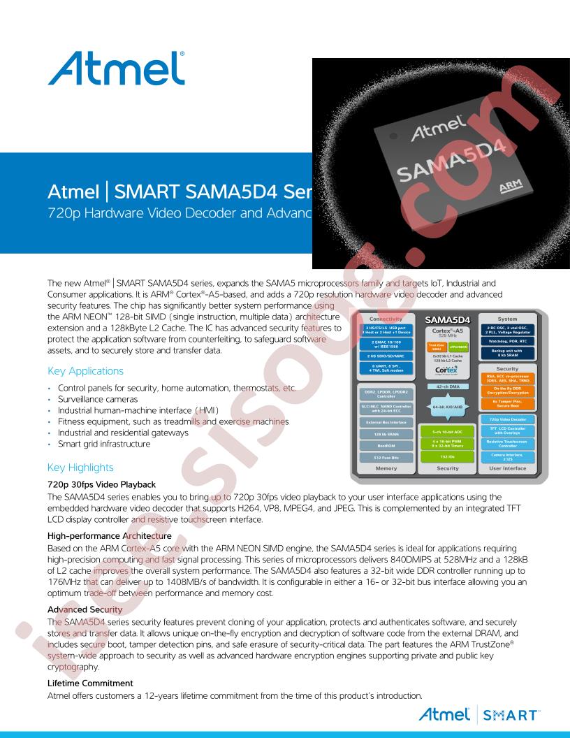 ATSAMA5D4x Series Flyer