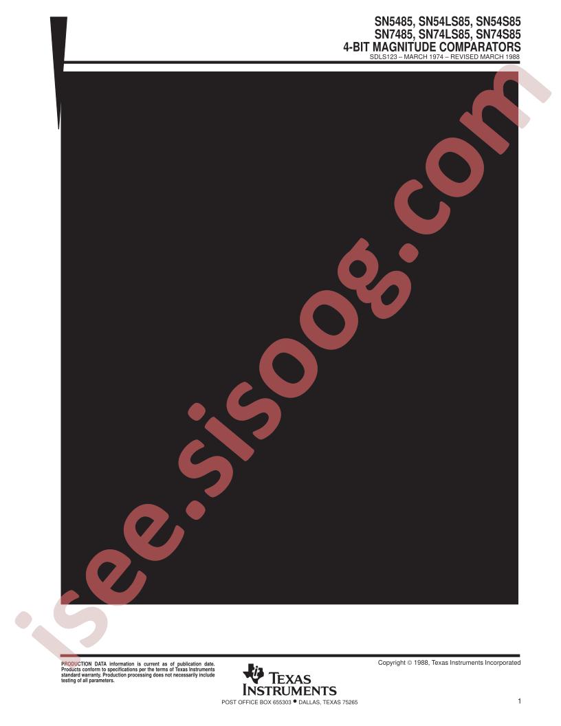 SN54,74(LS,S)85