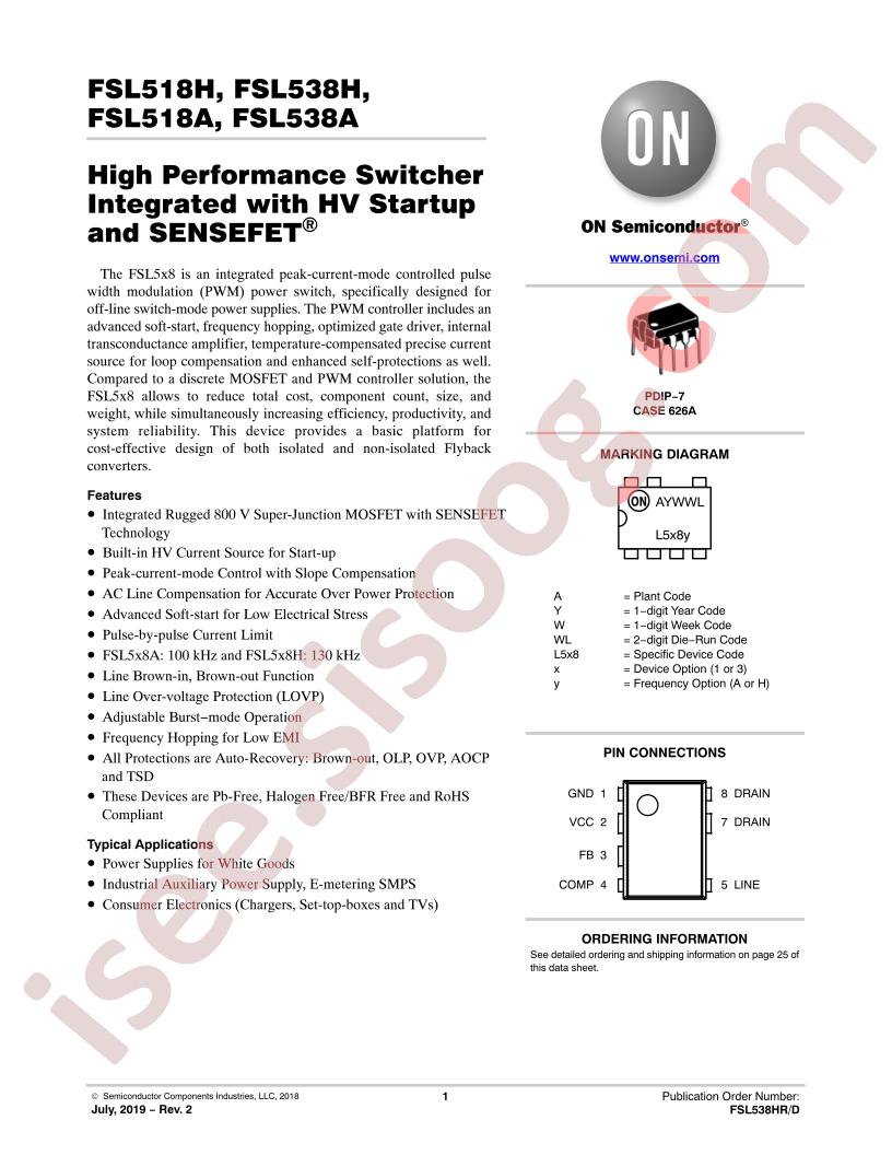 FSL518A/H, FSL538A/H