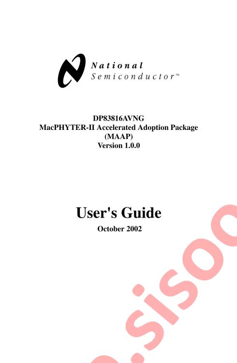 DP83816AVNG MAAP Guide