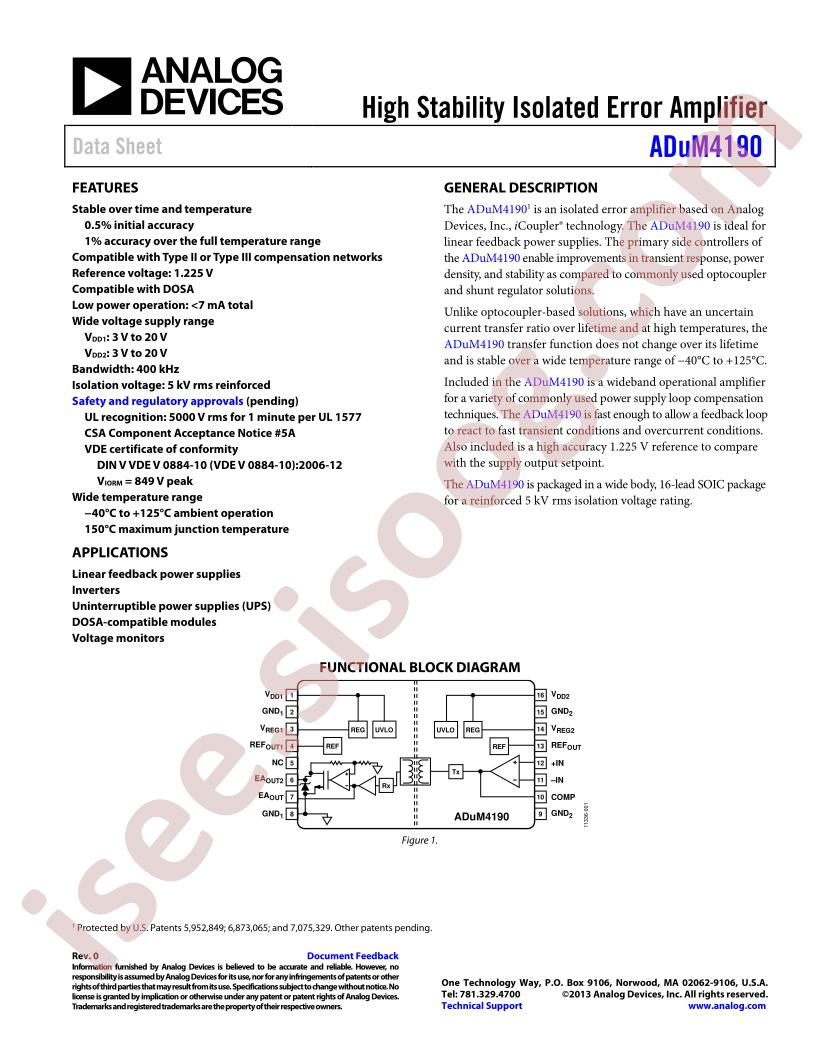 ADuM4190 Datasheet