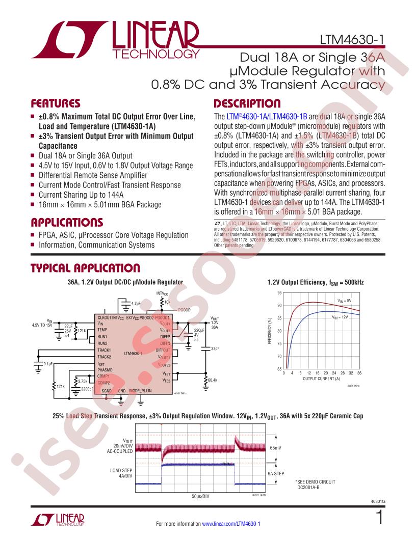 LTM4630-1 Datasheet