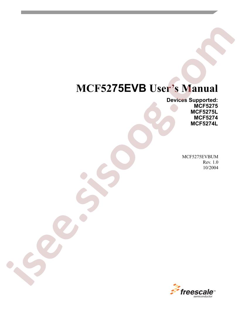 MCF5275EVB Manual