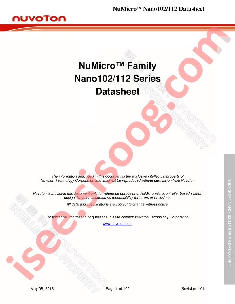 Nano102, Nano112 Series