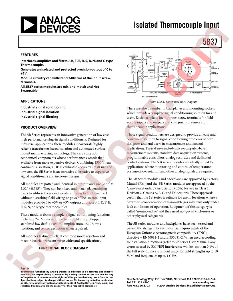 5B37 Datasheet