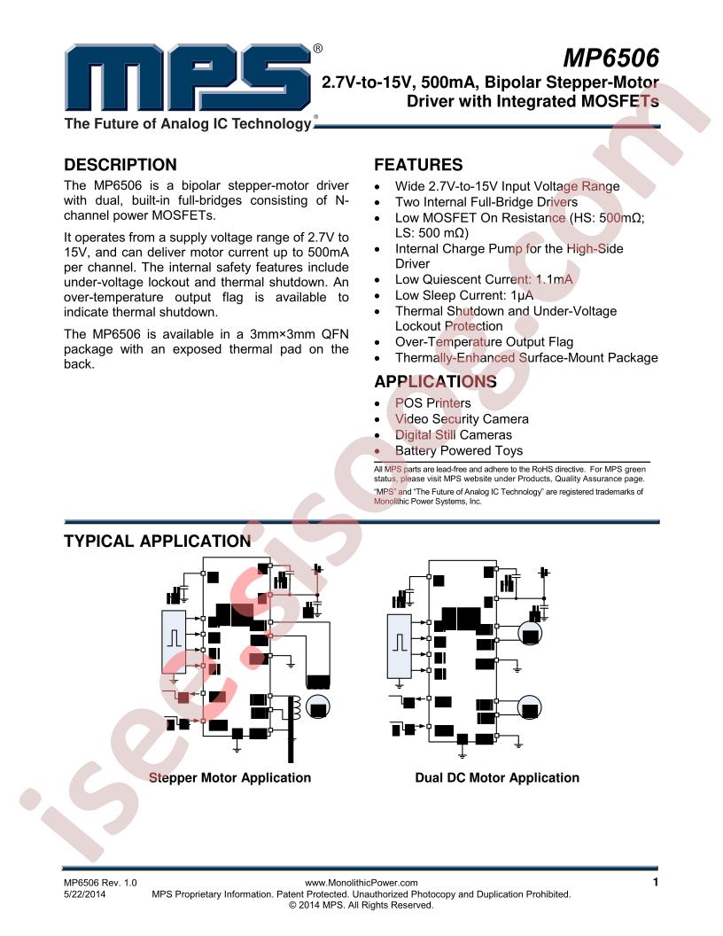 MP6506 Datasheet