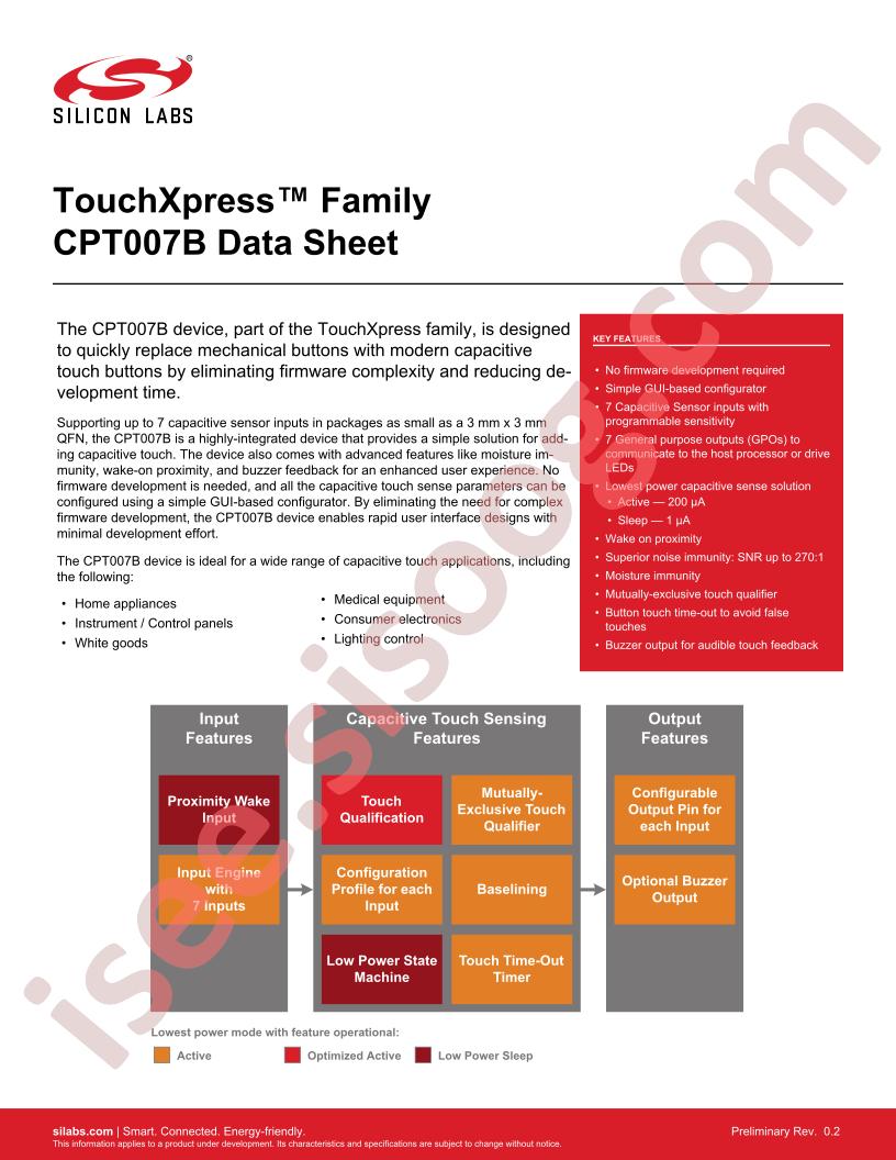 CPT007B Datasheet