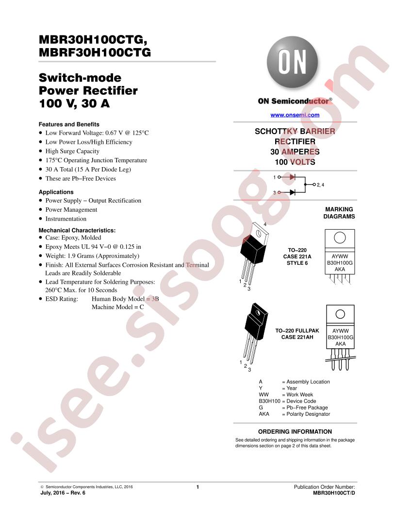 MBR(F)30H100CT