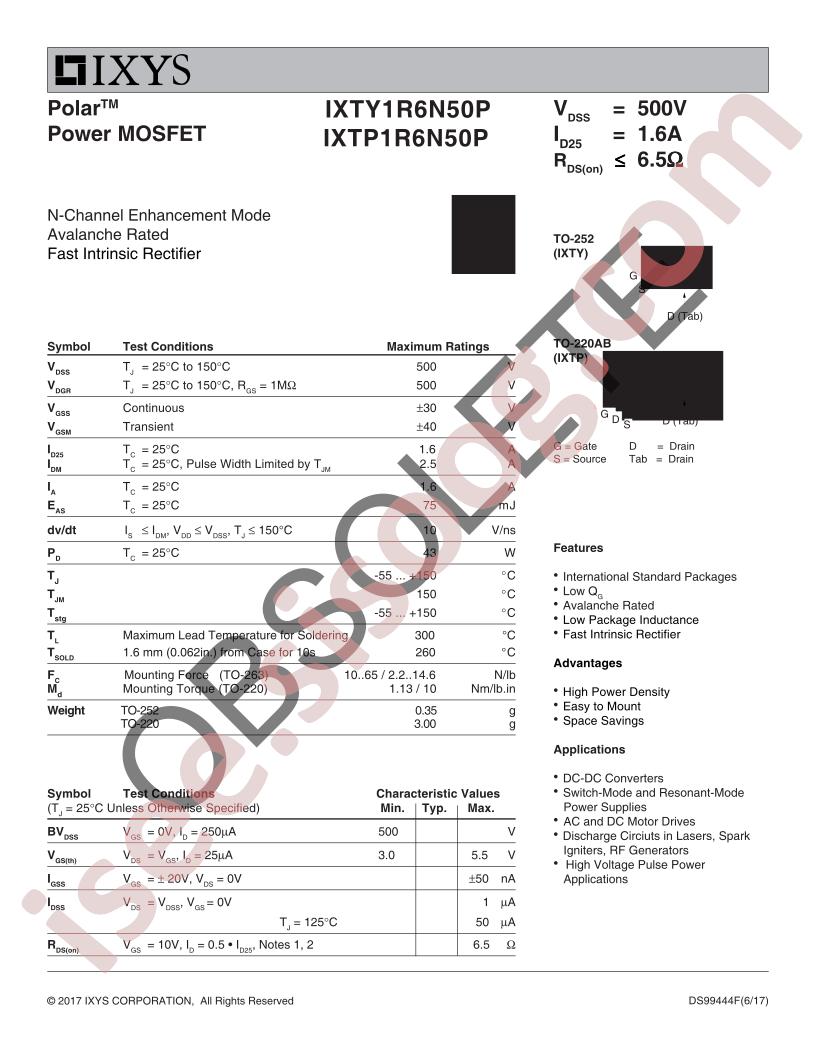 IXT(P,Y)1R6N50P