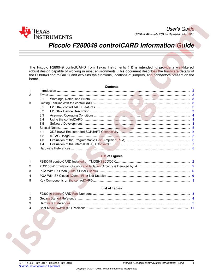 F280049C controlCard User's Guide