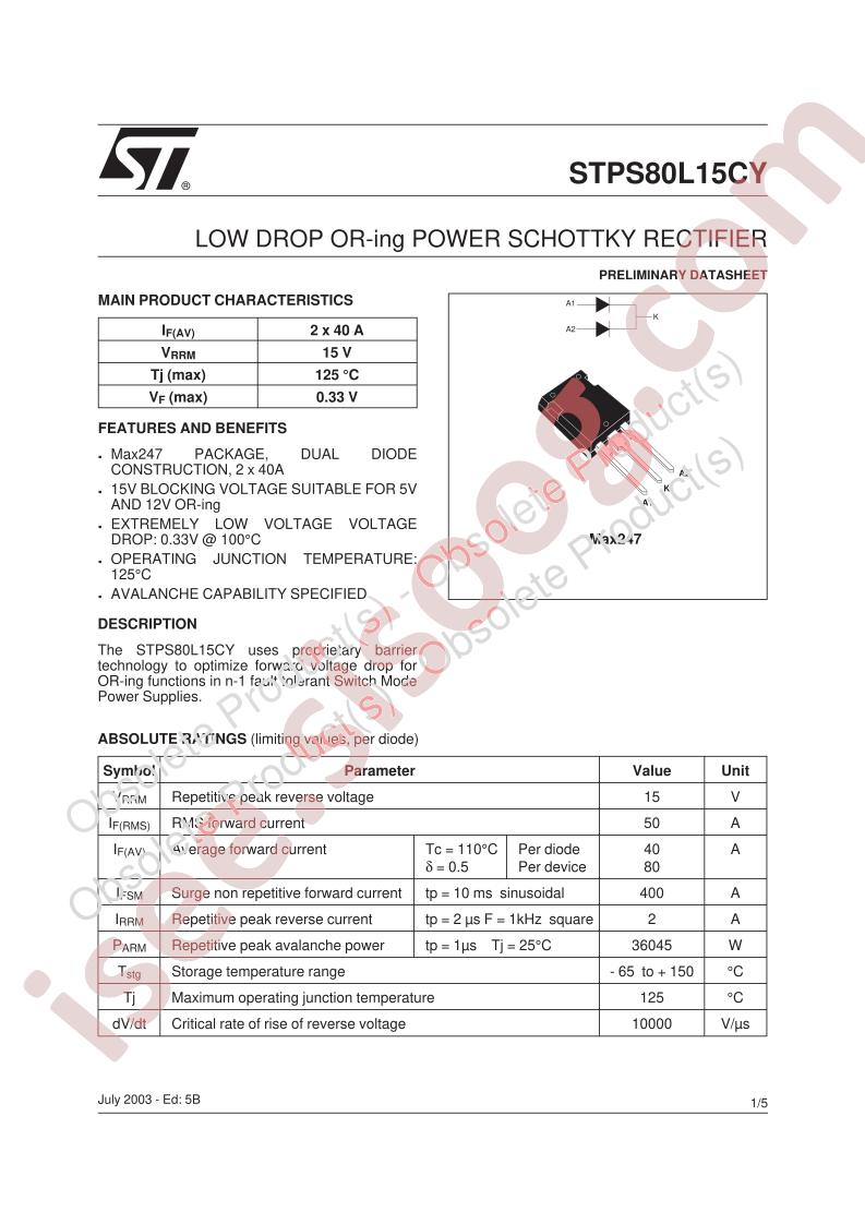 STPS80L15CY