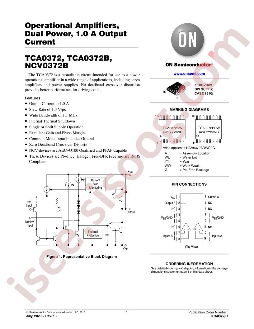 TCA0372(B), NCV0372B