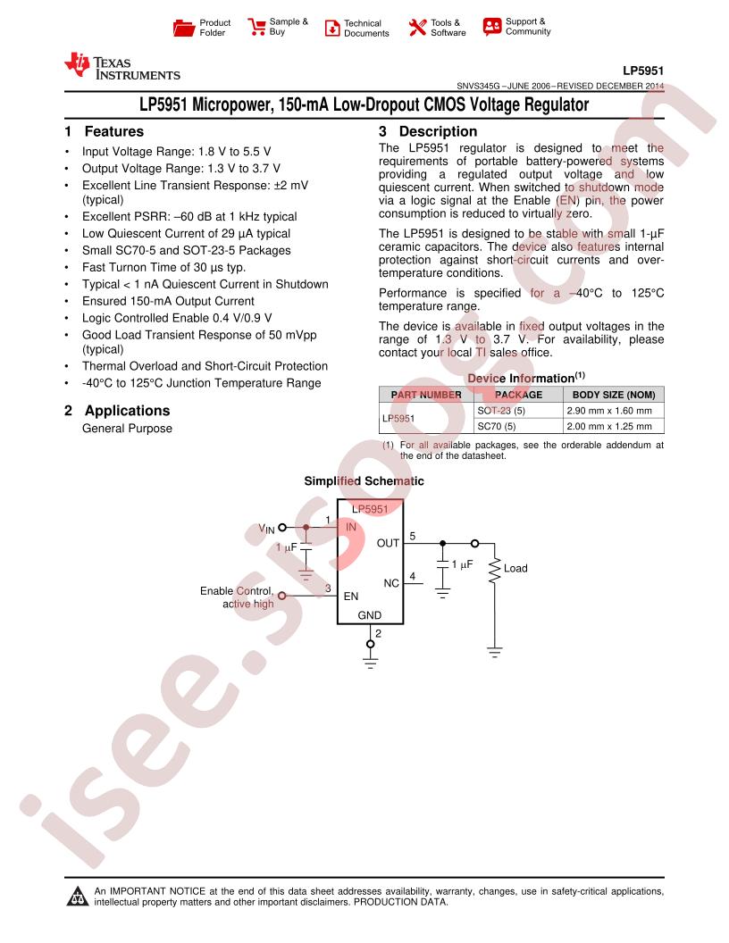 LP5951 Datasheet