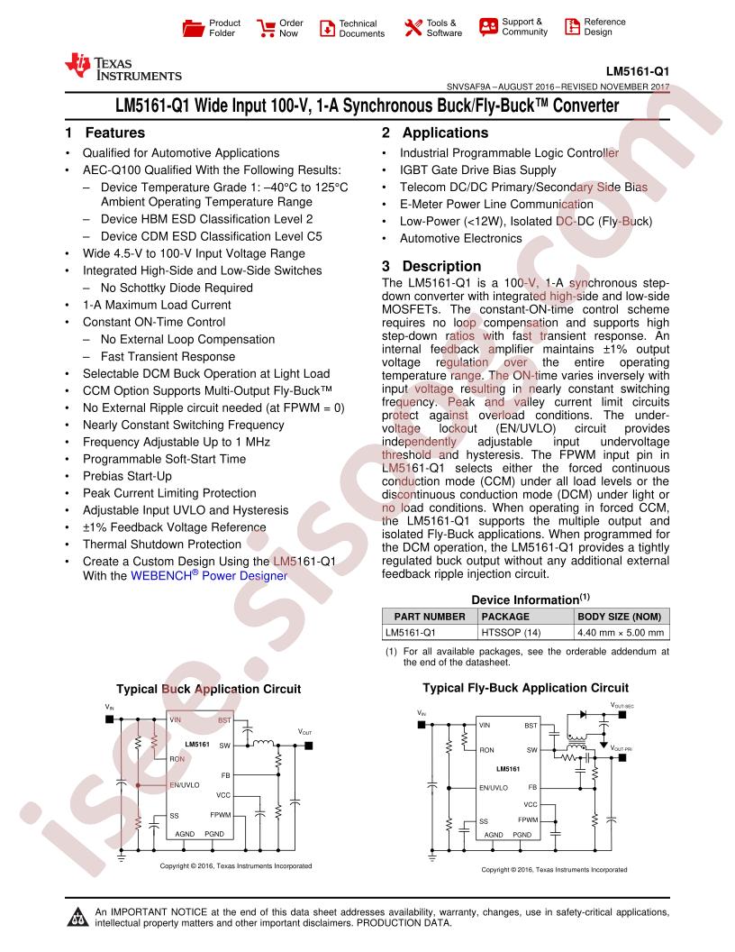 LM5161-Q1 Datasheet