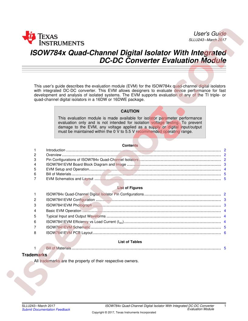 ISOW784xEVM User Guide