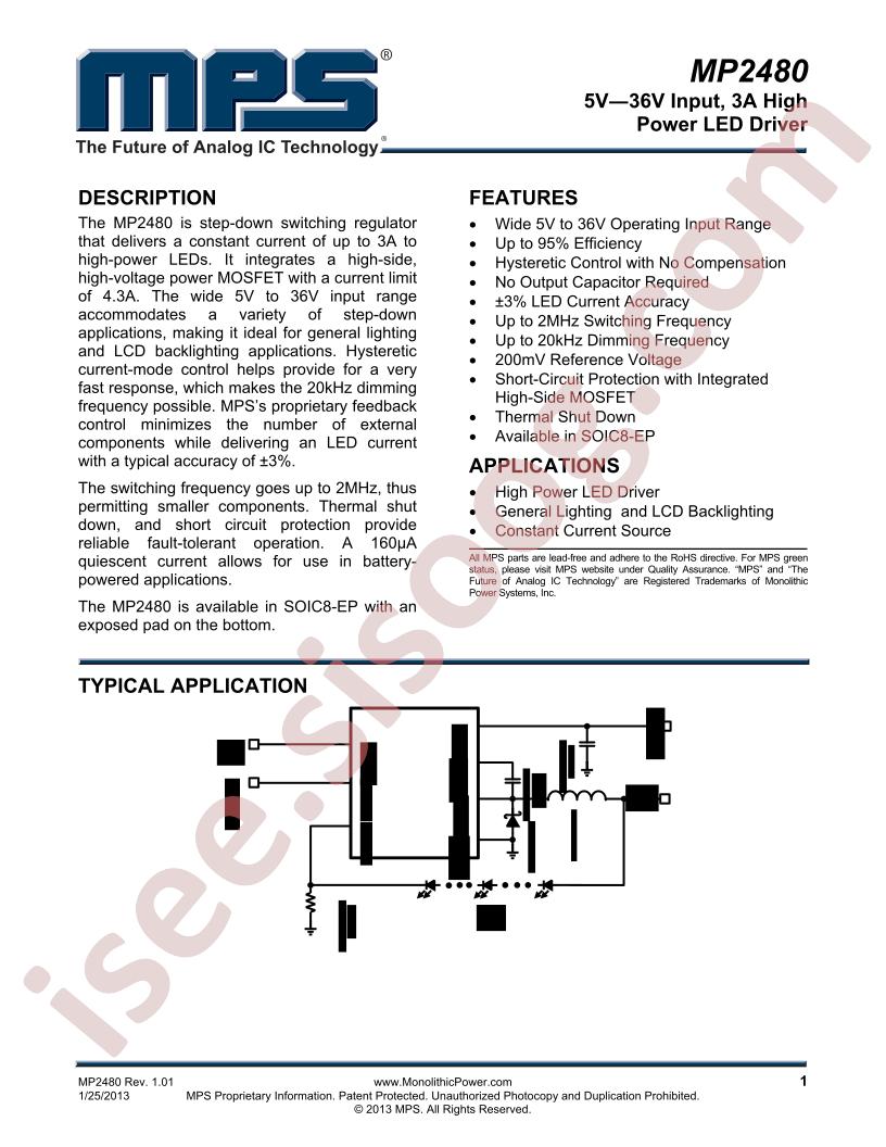 MP2480 Datasheet