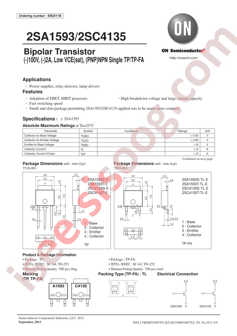 2SA1593/2SC4135