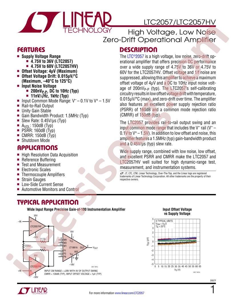 LTC2057(HV) Datasheet