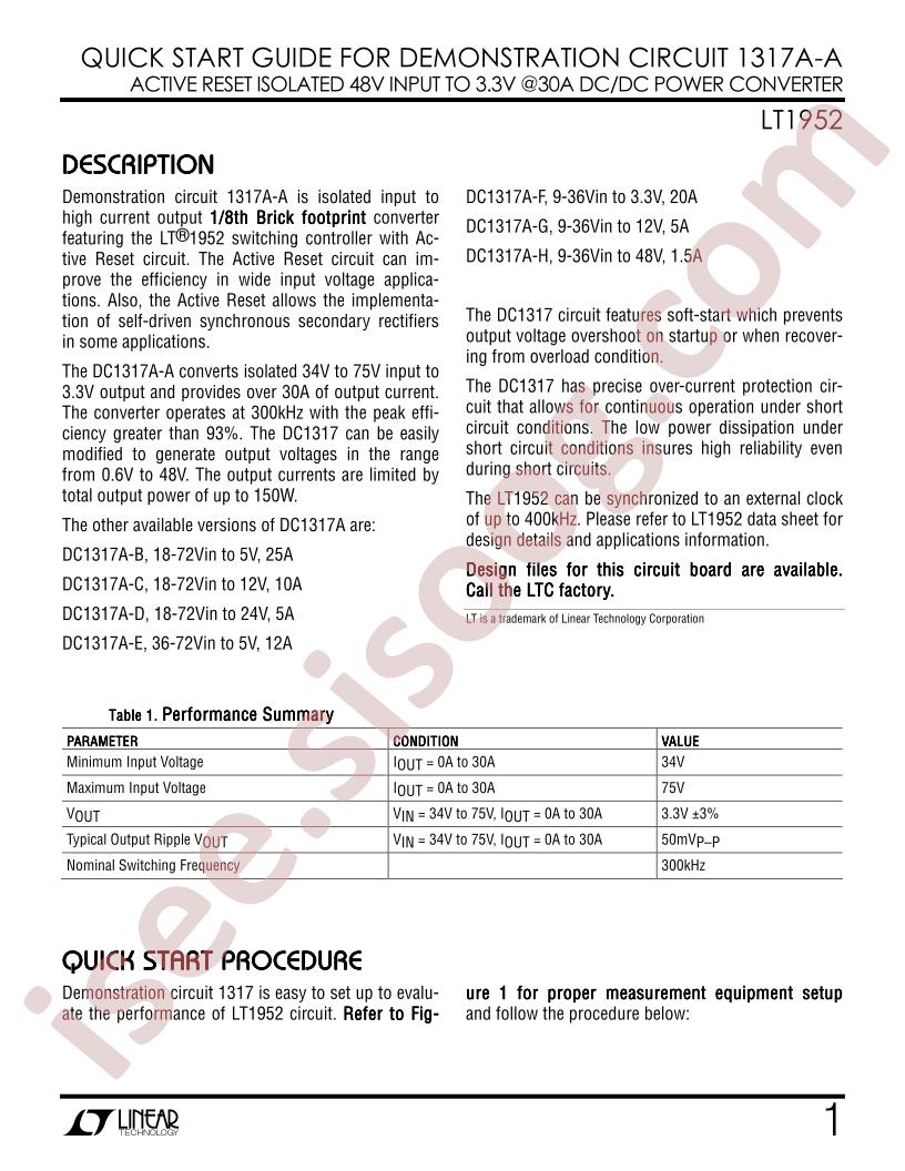 DC1317A-A Quick Start Guide