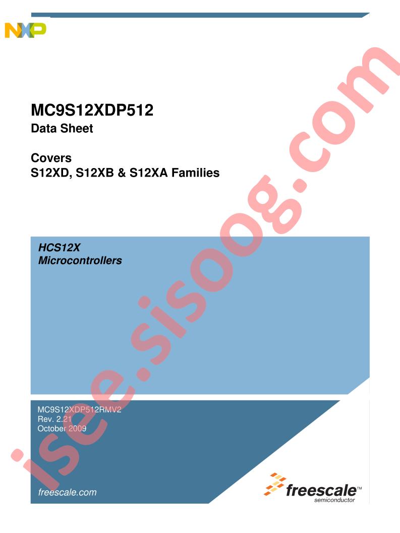 MC9S12XDP512 Datasheet