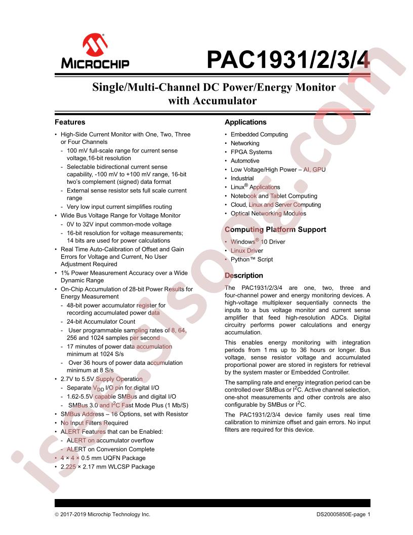 PAC1931-34 Datasheet