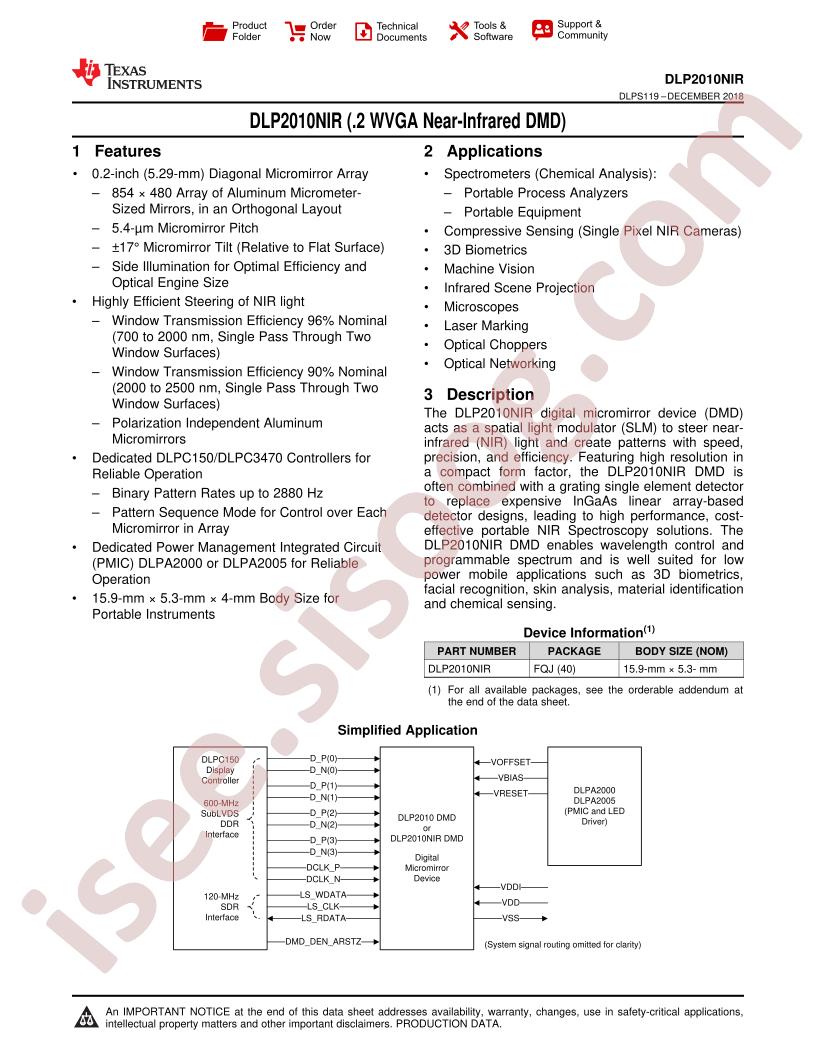 DLP2010NIR Datasheet
