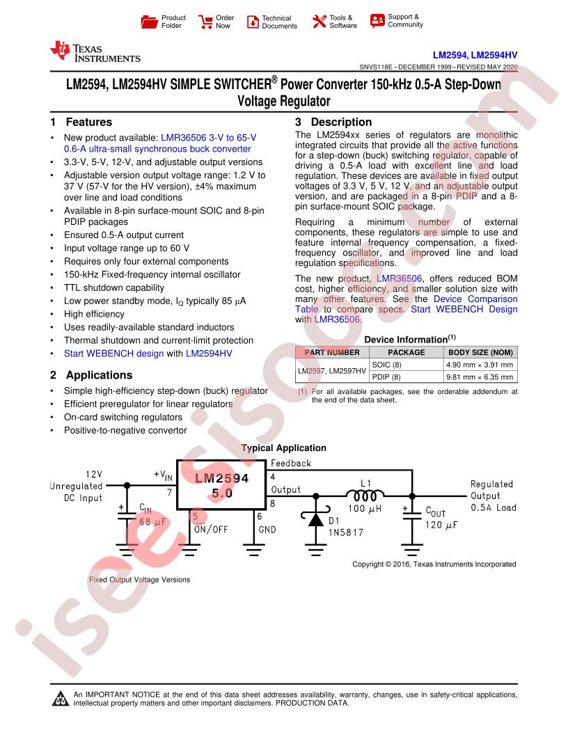 LM2594/LM2594HV