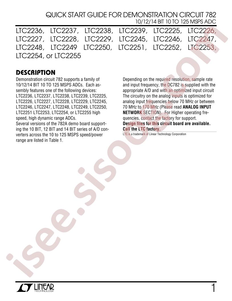 DC782 Quick Start Guide