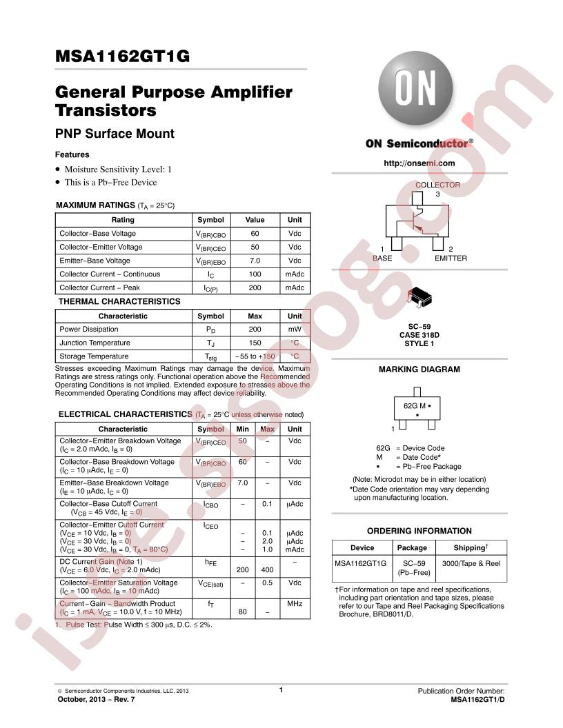 MSA1162G,Y T1