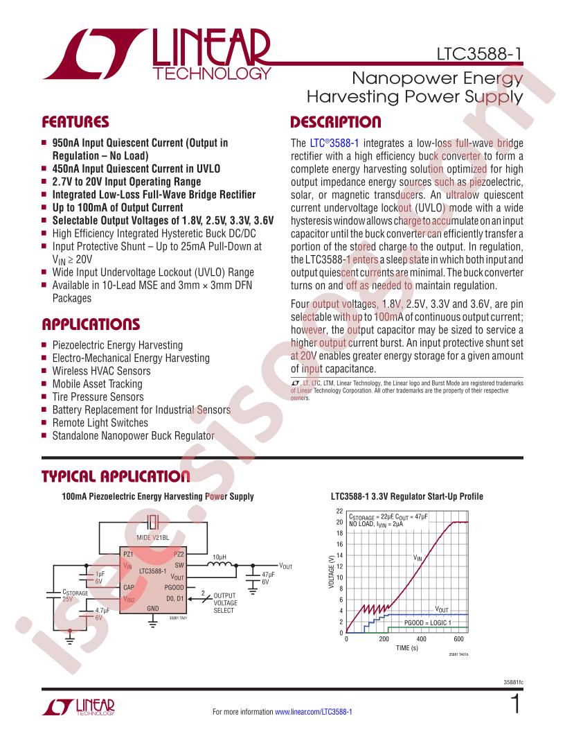 LTC3588-1 Datasheet