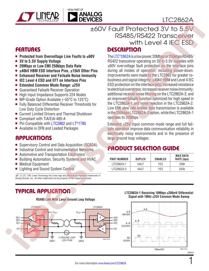 LTC2862A Datasheet