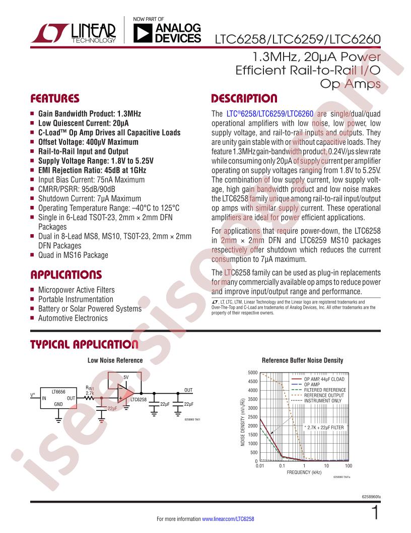 LTC6258-60 Datasheet