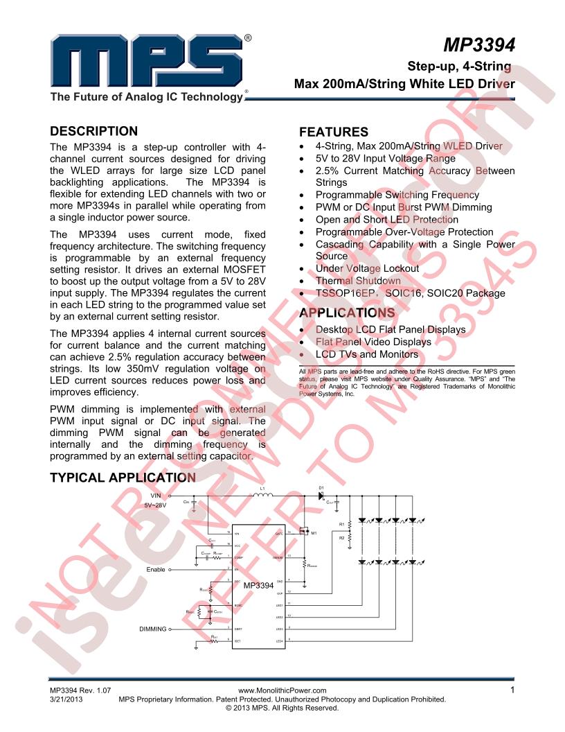 MP3394 Datasheet