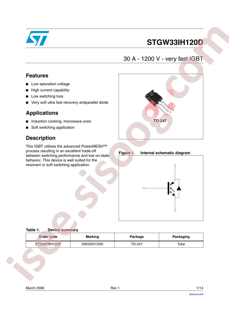 STGW33IH120D