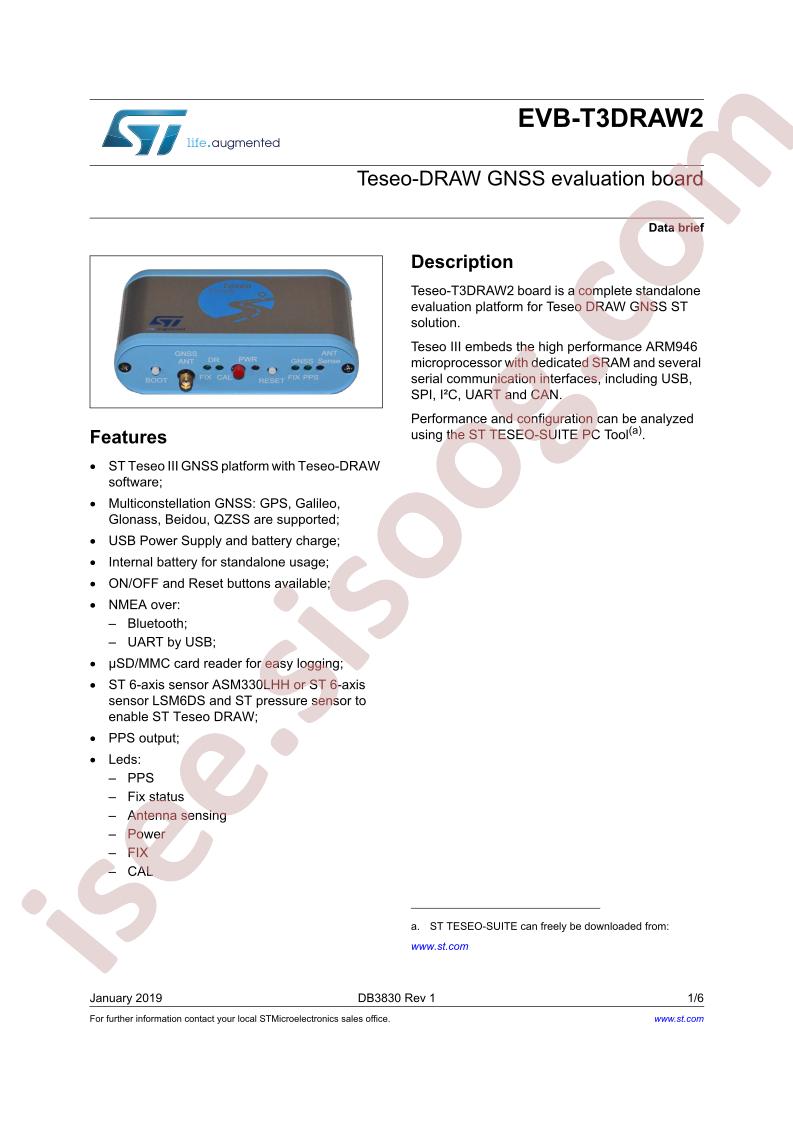 EVB-T3DRAW Data Brief