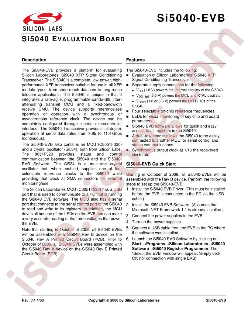 SI5040-EVB