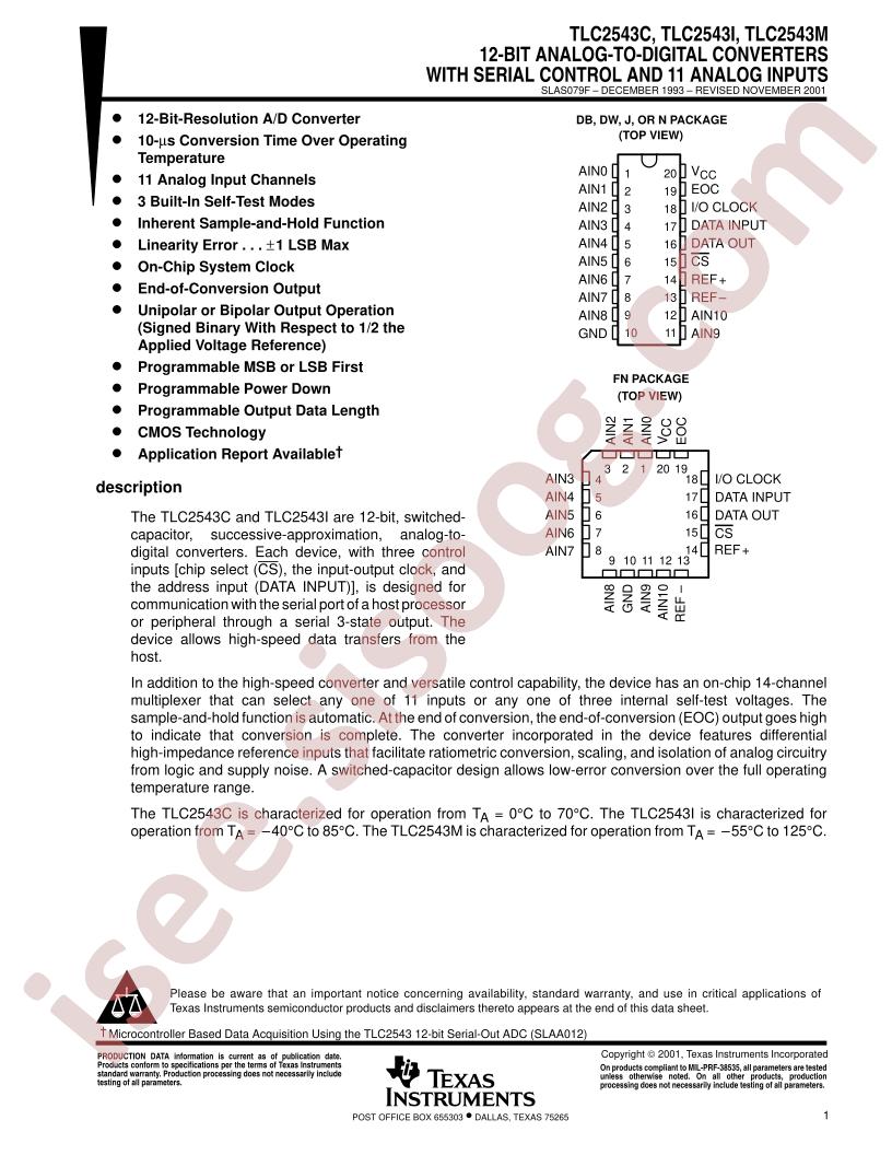 TLC2543C/I/M