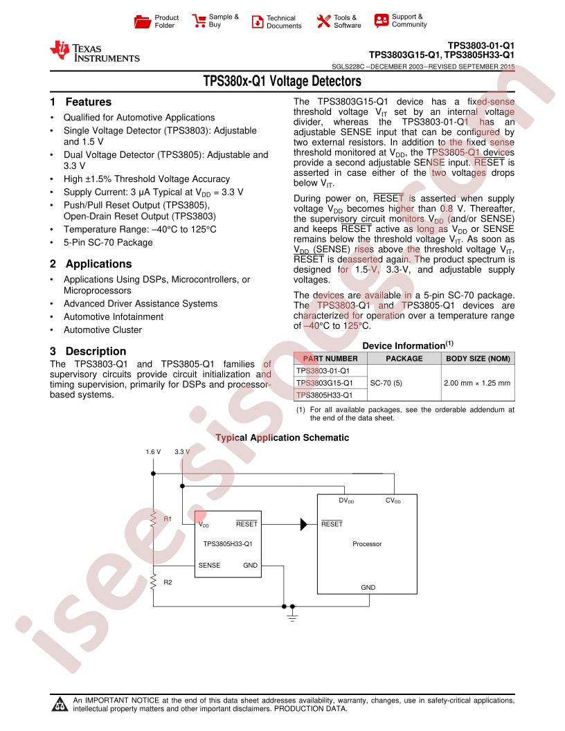 TPS380x-Q1 Datasheet