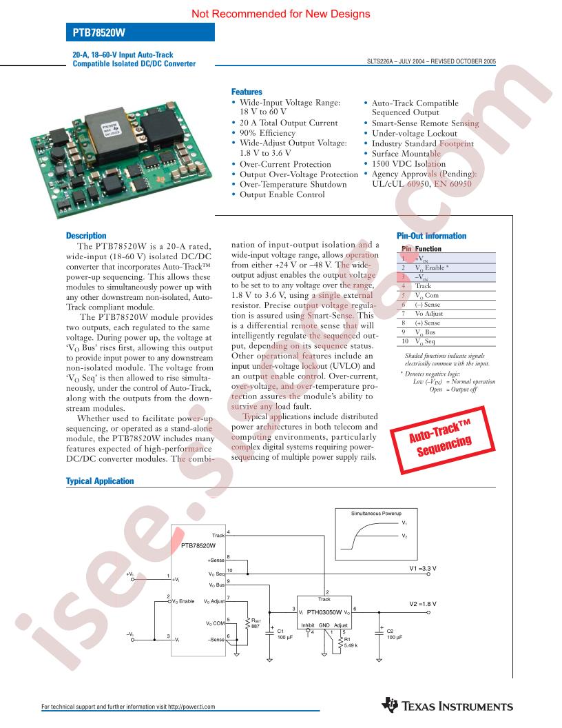 PTB78520W Series