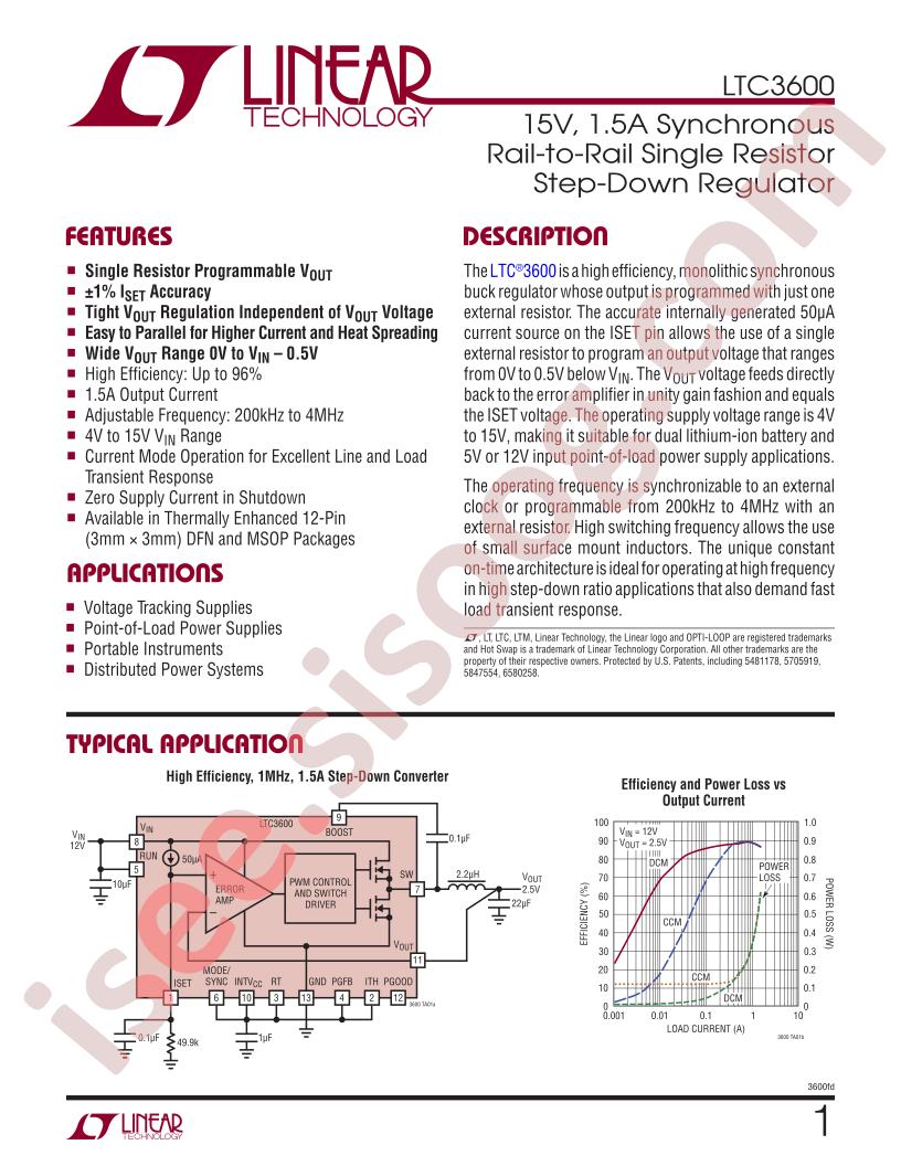 LTC3600 Datasheet