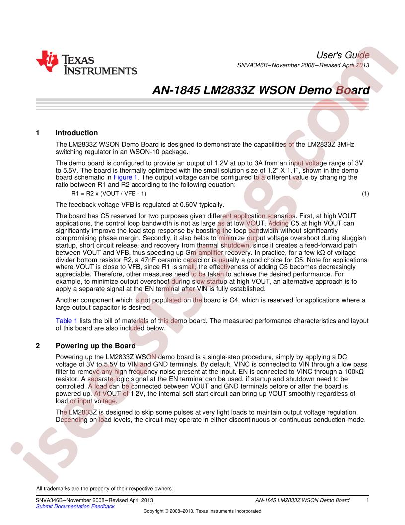 LM2833ZSDEVAL User Guide