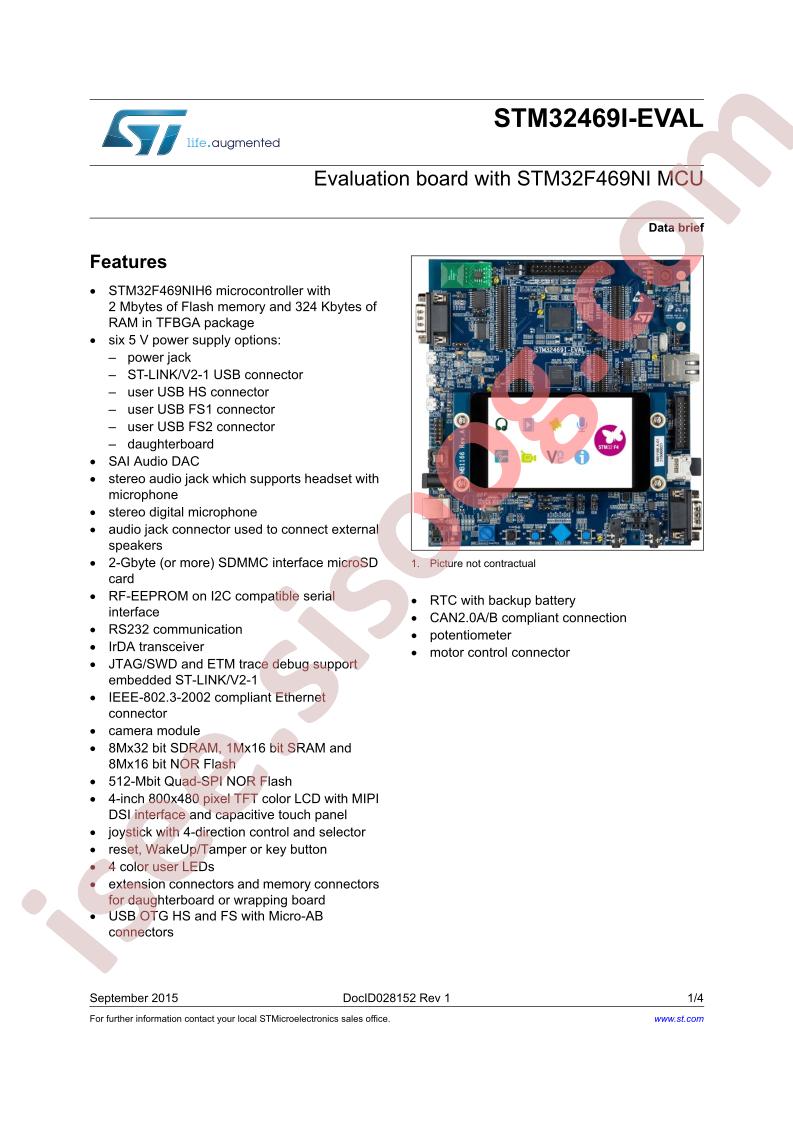 STM32469I-EVAL Data Brief