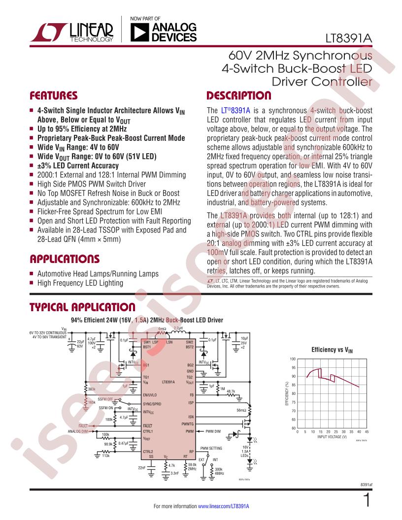 LT8391A Datasheet