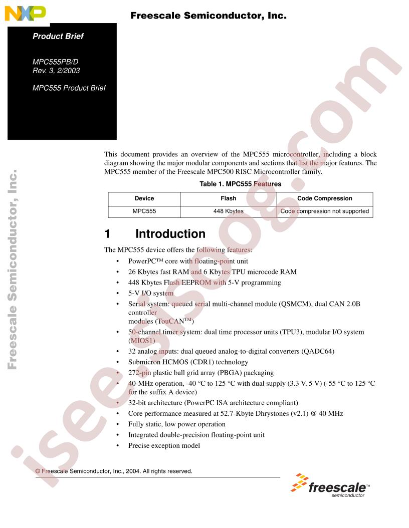 MPC555 Prod Brief