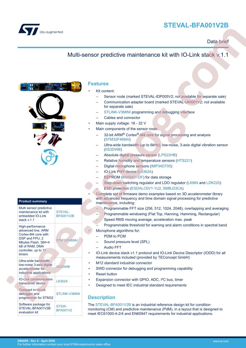 STEVAL-BFA001V2B Data Brief