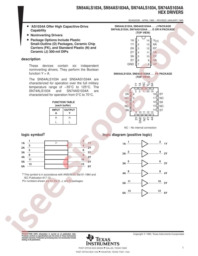 SN54/74(ALS,AS)1034(A)