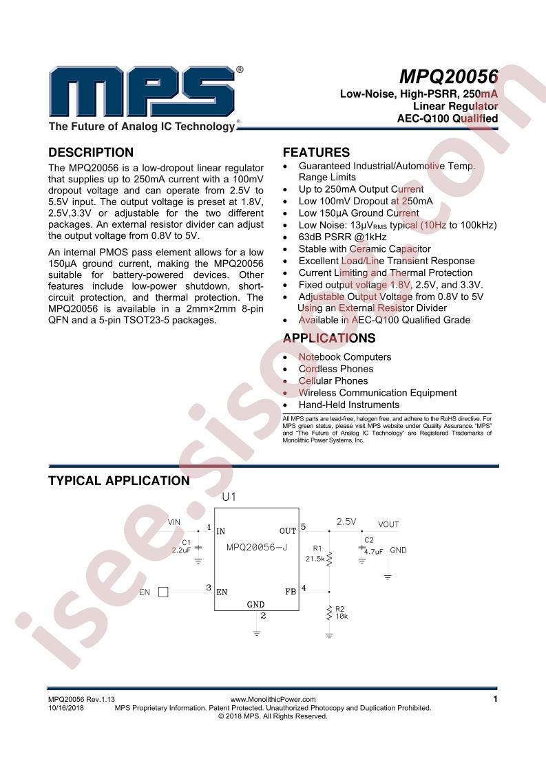 MPQ20056 Datasheet