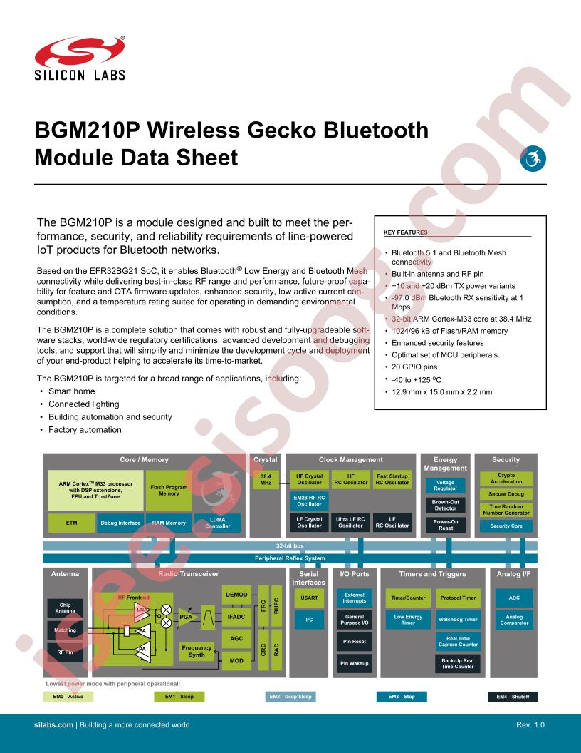 BGM210P Datasheet