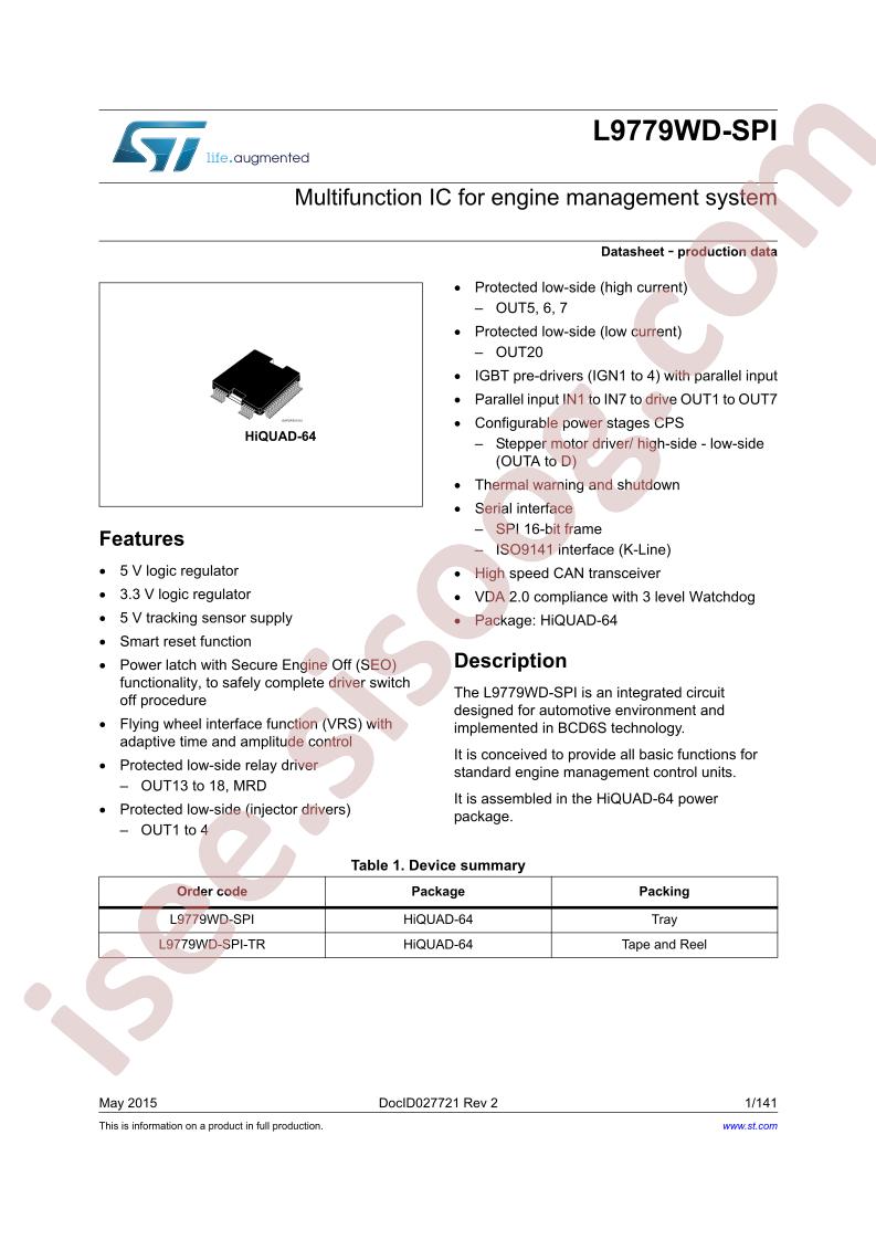 L9779WD-SPI Datasheet