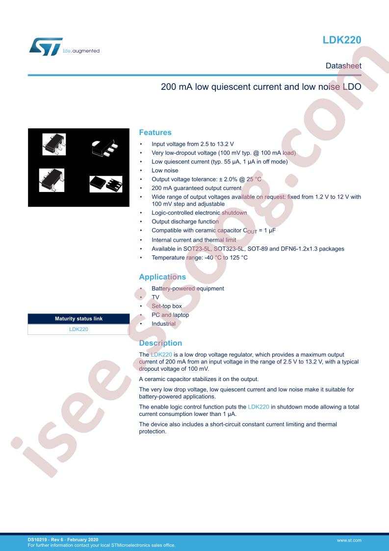 LDK220 Datasheet